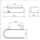 Toiletrolhouder S5 mat zwart