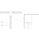 Tekening T-stuk voor stabilisatorstang