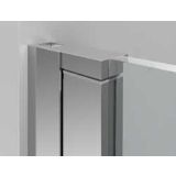 Vaste douchewand Walk In 120x195cm Rookglas Chroom