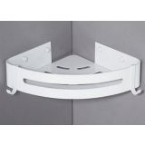 Corner Shelf / Hoek planchet zeephouder Rondo wit