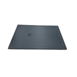 Composiet douchebak met rand Stone Eco 97.5x138,5cm egaal cementgrijs Ral7025