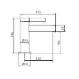 Eénhendel wastafelkraan Axis Chroom